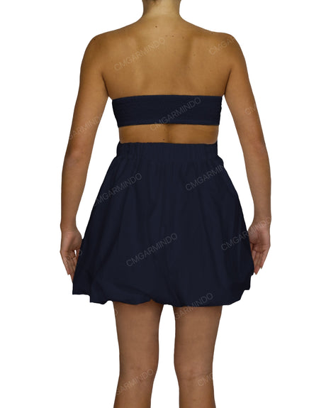 Tube Top Ballon Skirt Mini Dress