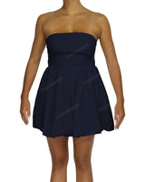 Tube Top Ballon Skirt Mini Dress