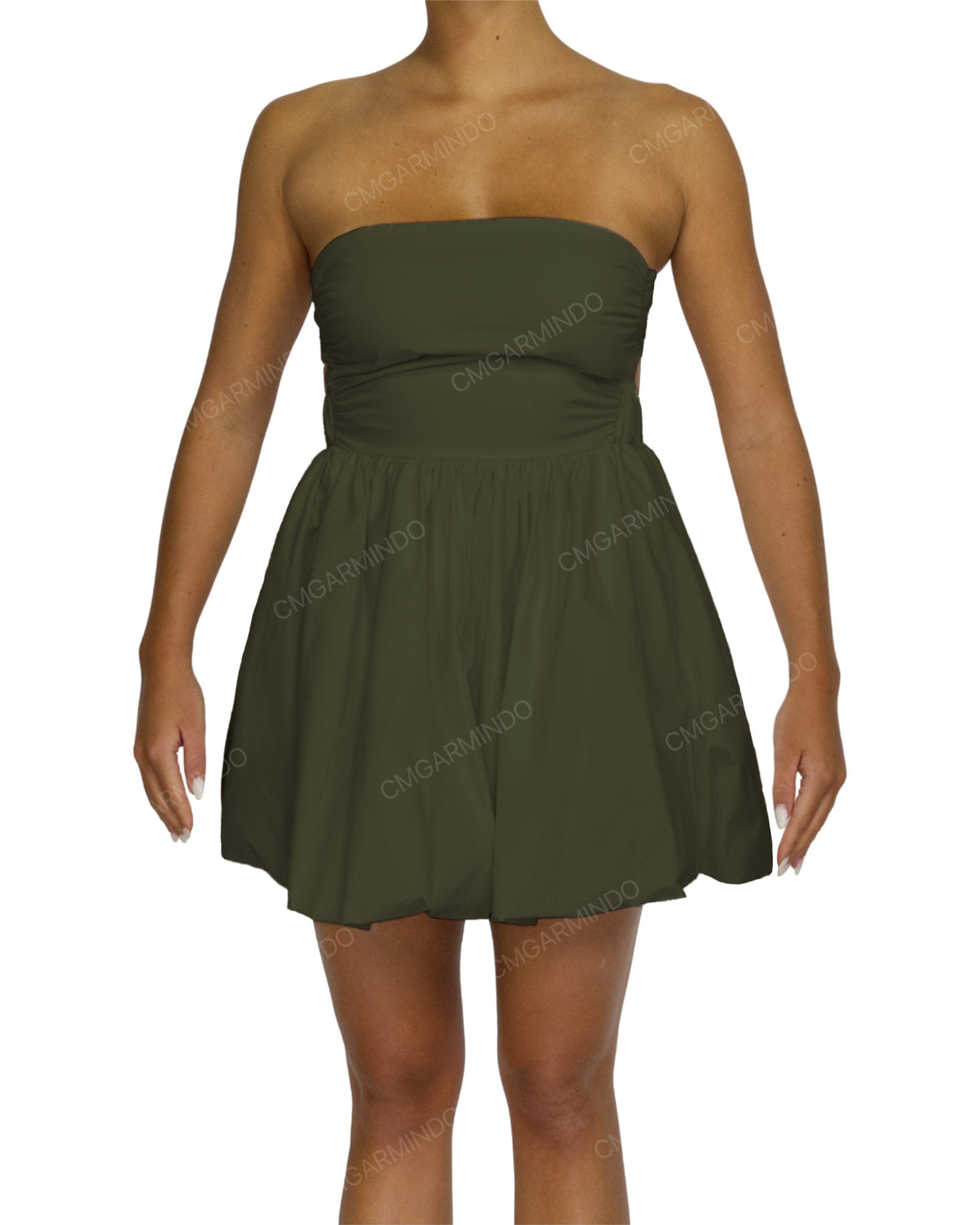 Tube Top Ballon Skirt Mini Dress