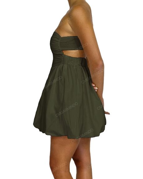 Tube Top Ballon Skirt Mini Dress