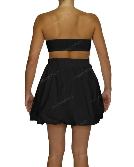 Tube Top Ballon Skirt Mini Dress