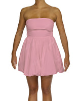 Tube Top Ballon Skirt Mini Dress