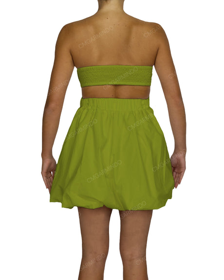 Tube Top Ballon Skirt Mini Dress