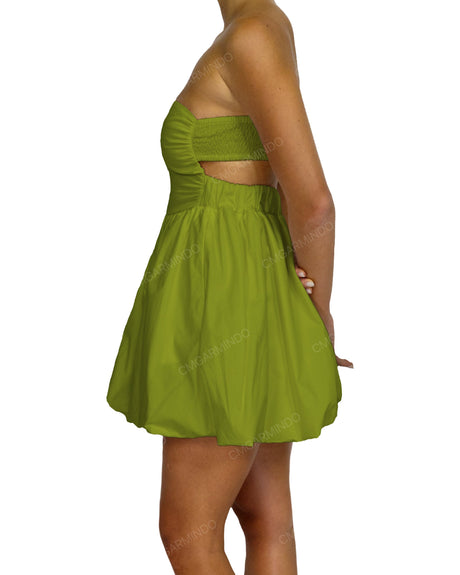 Tube Top Ballon Skirt Mini Dress