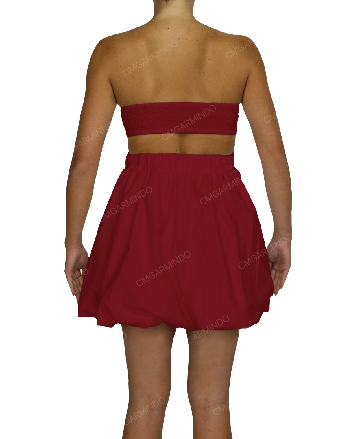 Tube Top Ballon Skirt Mini Dress