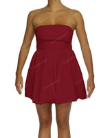 Tube Top Ballon Skirt Mini Dress