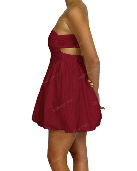 Tube Top Ballon Skirt Mini Dress