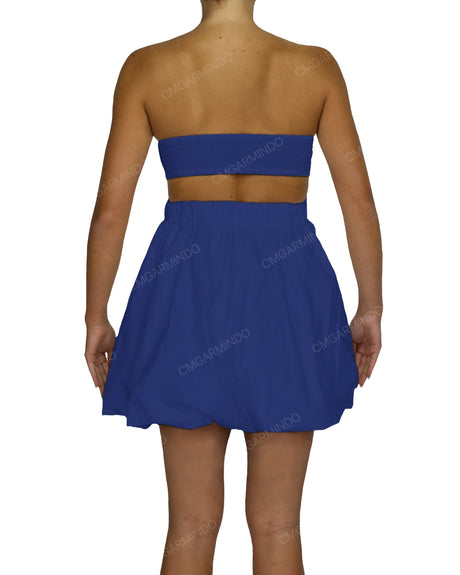 Tube Top Ballon Skirt Mini Dress
