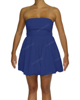 Tube Top Ballon Skirt Mini Dress