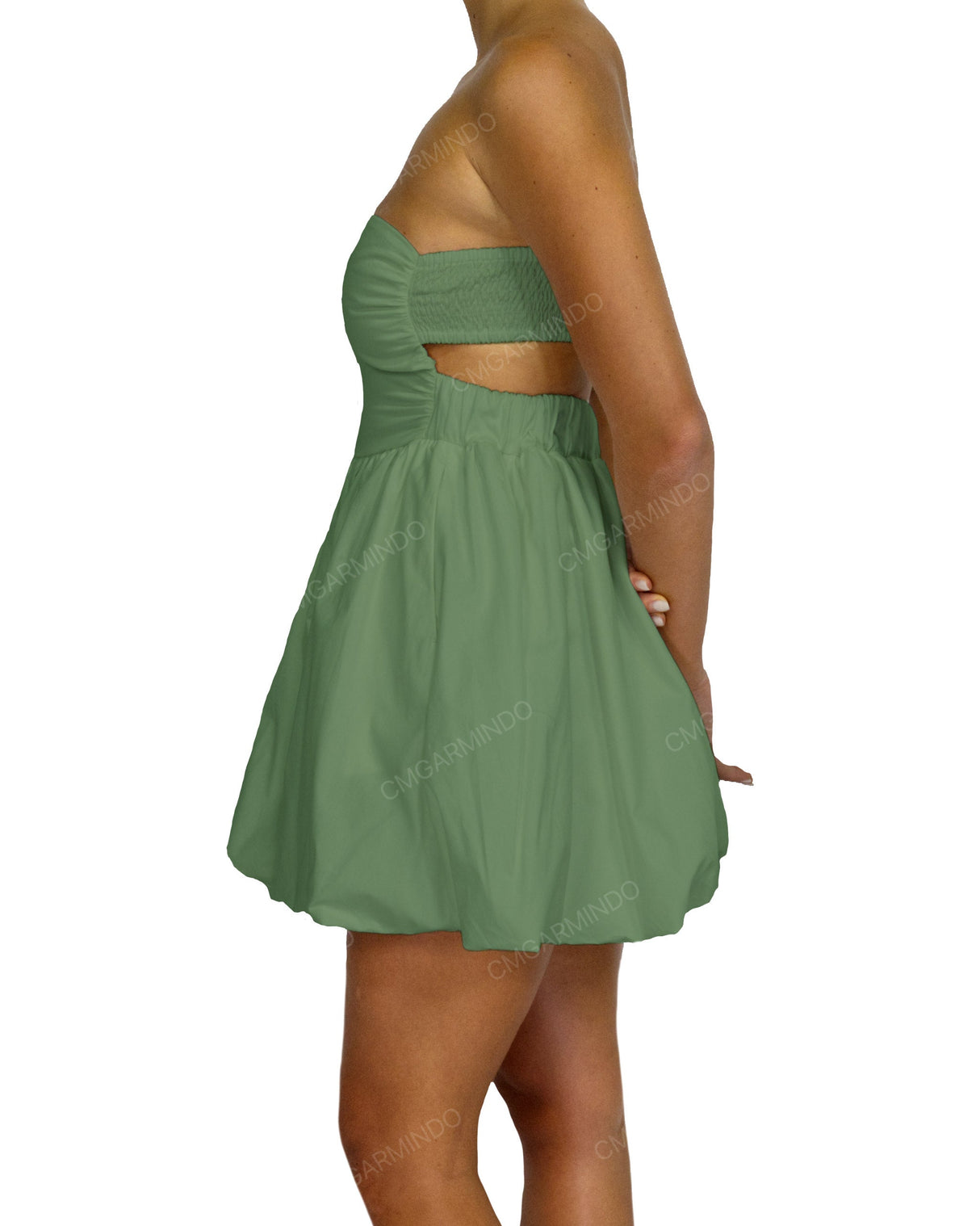 Tube Top Ballon Skirt Mini Dress