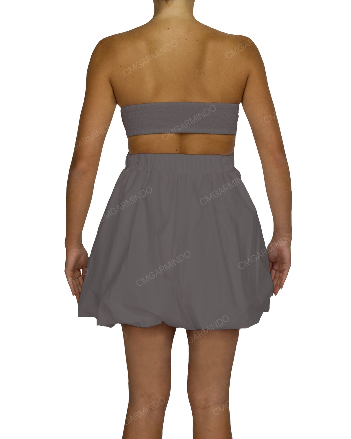 Tube Top Ballon Skirt Mini Dress