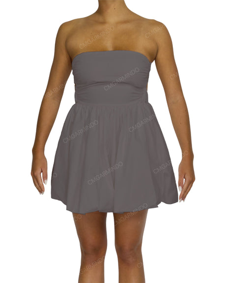 Tube Top Ballon Skirt Mini Dress