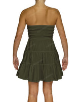 Shirred Tube Top Mini Dress
