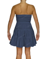 Shirred Tube Top Mini Dress