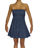 Shirred Tube Top Mini Dress