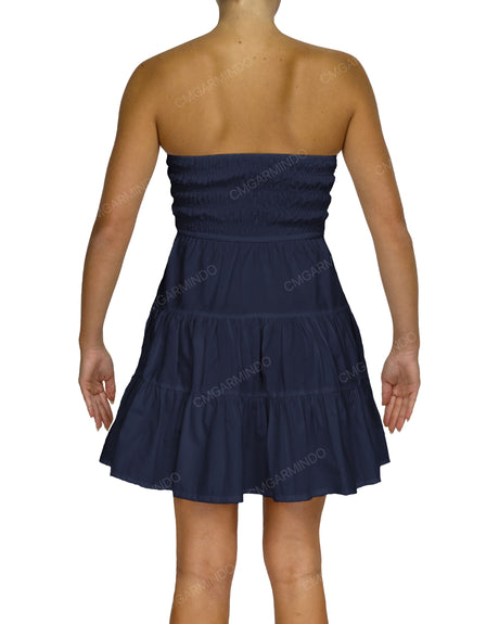Shirred Tube Top Mini Dress
