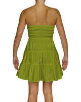 Shirred Tube Top Mini Dress