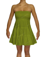 Shirred Tube Top Mini Dress