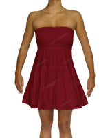Shirred Tube Top Mini Dress