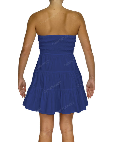 Shirred Tube Top Mini Dress