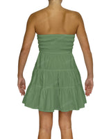 Shirred Tube Top Mini Dress