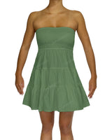Shirred Tube Top Mini Dress