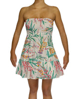 Shirred Tube Top Mini Dress