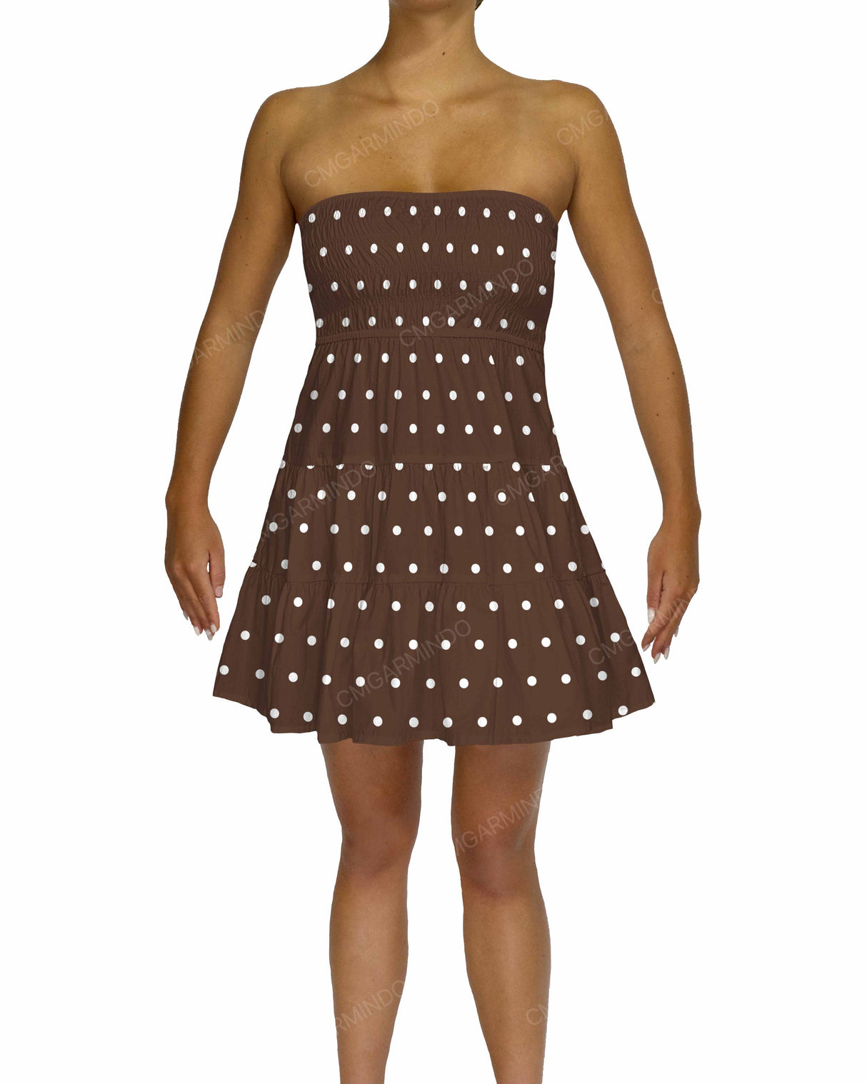 Shirred Tube Top Mini Dress