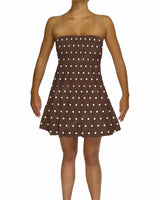 Shirred Tube Top Mini Dress