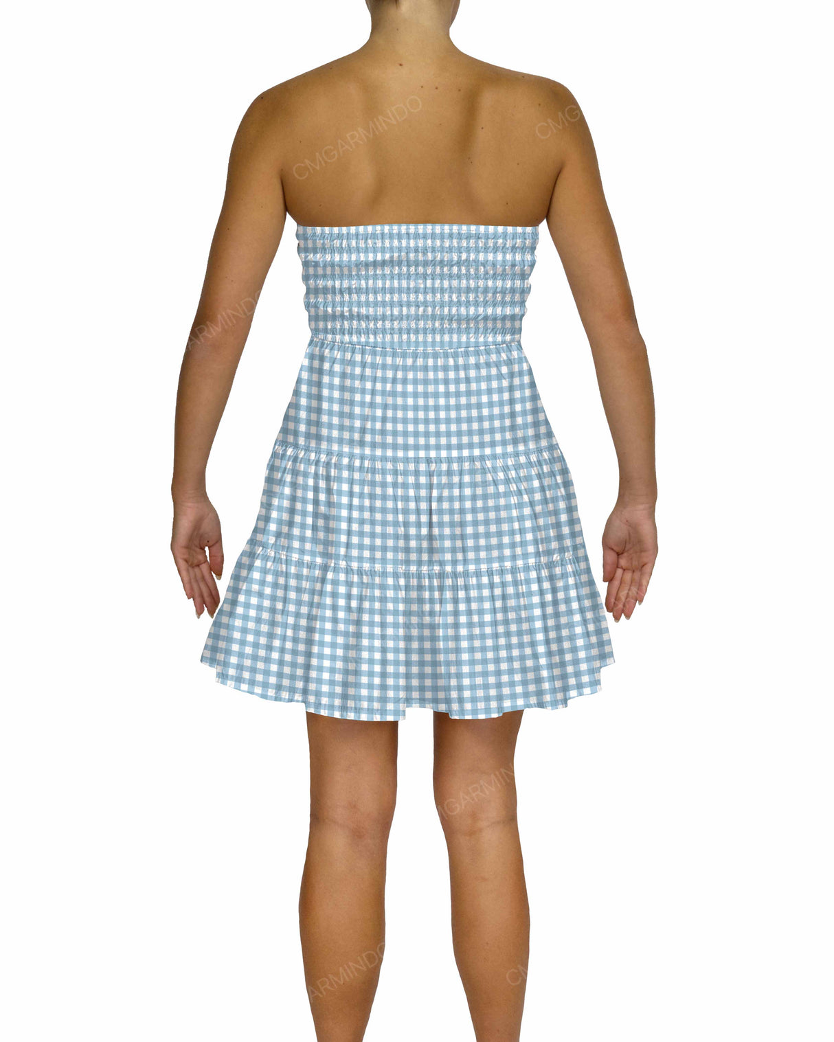 Shirred Tube Top Mini Dress