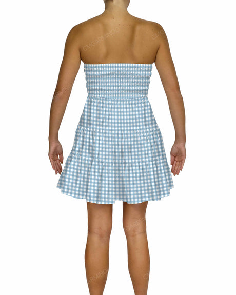 Shirred Tube Top Mini Dress