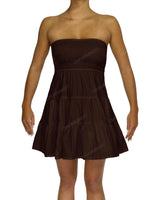 Shirred Tube Top Mini Dress