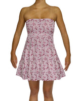 Shirred Tube Top Mini Dress