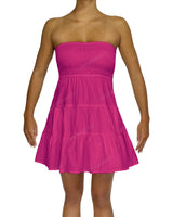 Shirred Tube Top Mini Dress