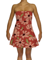 Shirred Tube Top Mini Dress