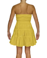 Shirred Tube Top Mini Dress