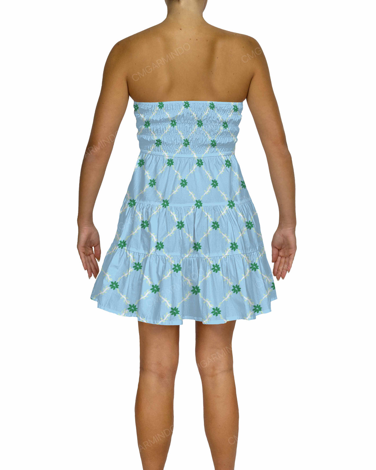 Shirred Tube Top Mini Dress