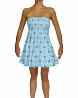 Shirred Tube Top Mini Dress