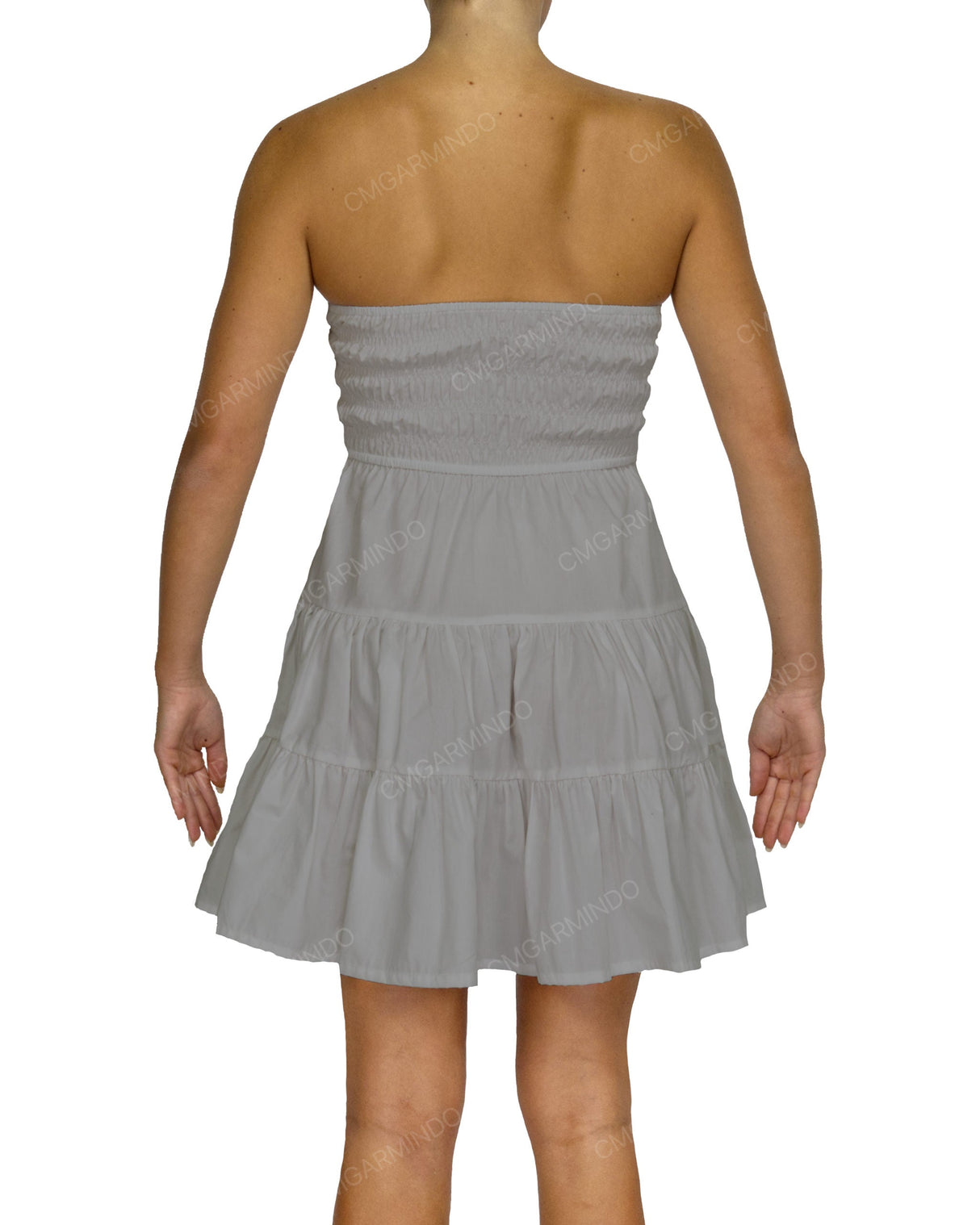 Shirred Tube Top Mini Dress