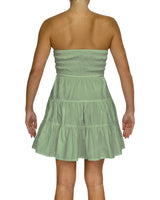 Shirred Tube Top Mini Dress