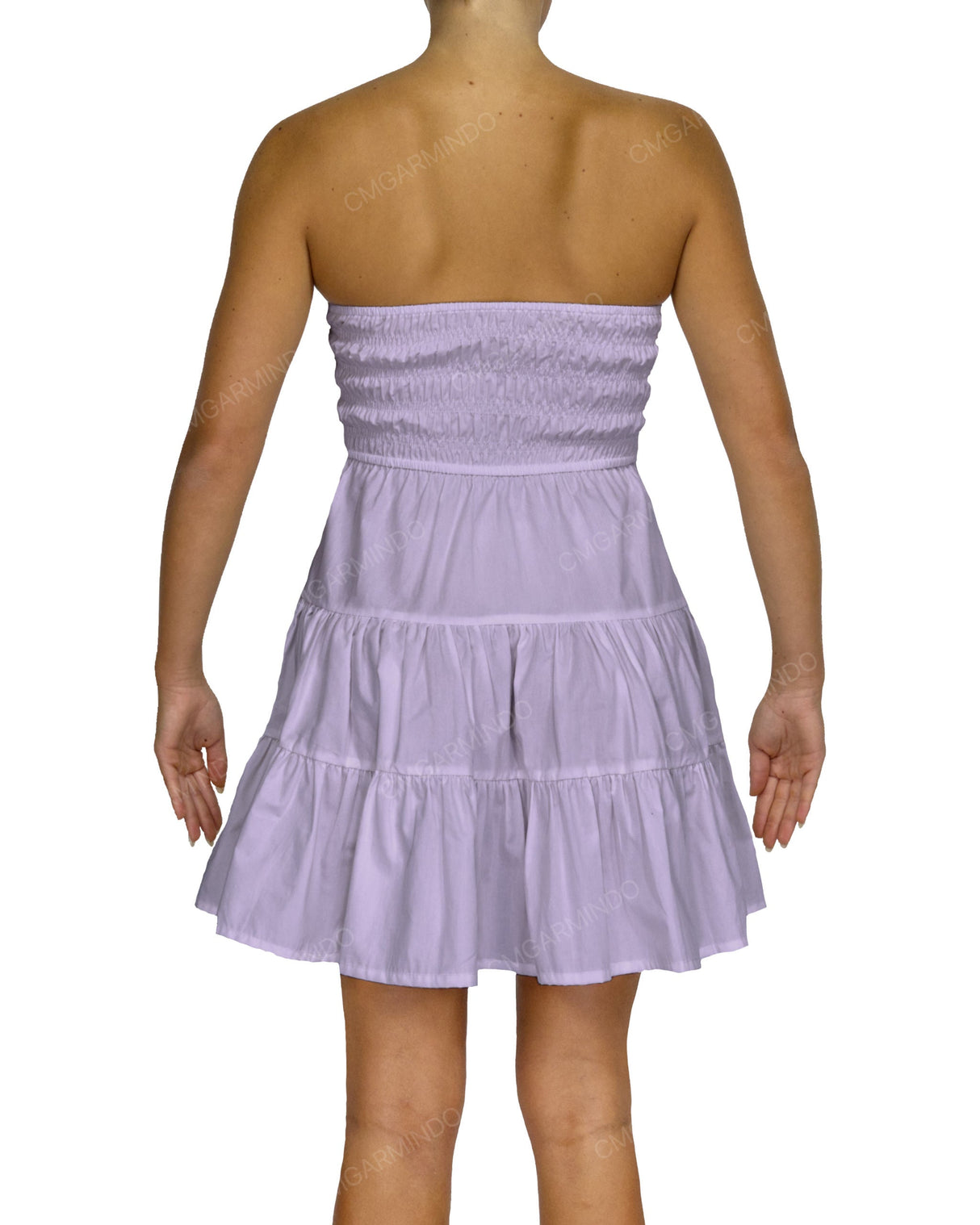 Shirred Tube Top Mini Dress