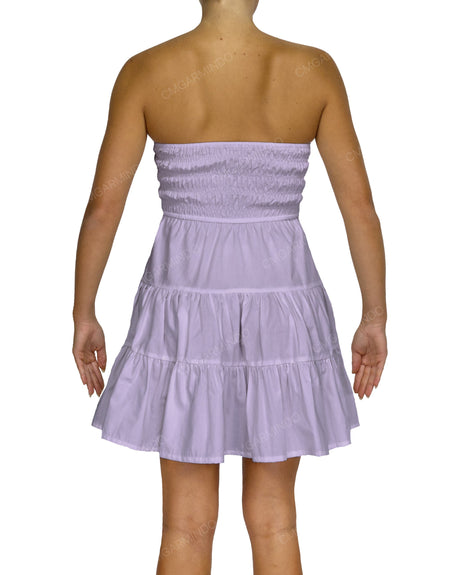 Shirred Tube Top Mini Dress