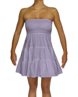 Shirred Tube Top Mini Dress