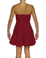 Shirred Tube Top Mini Dress