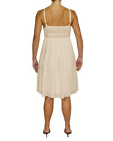 Shirred Waist Tiered Mini Dress
