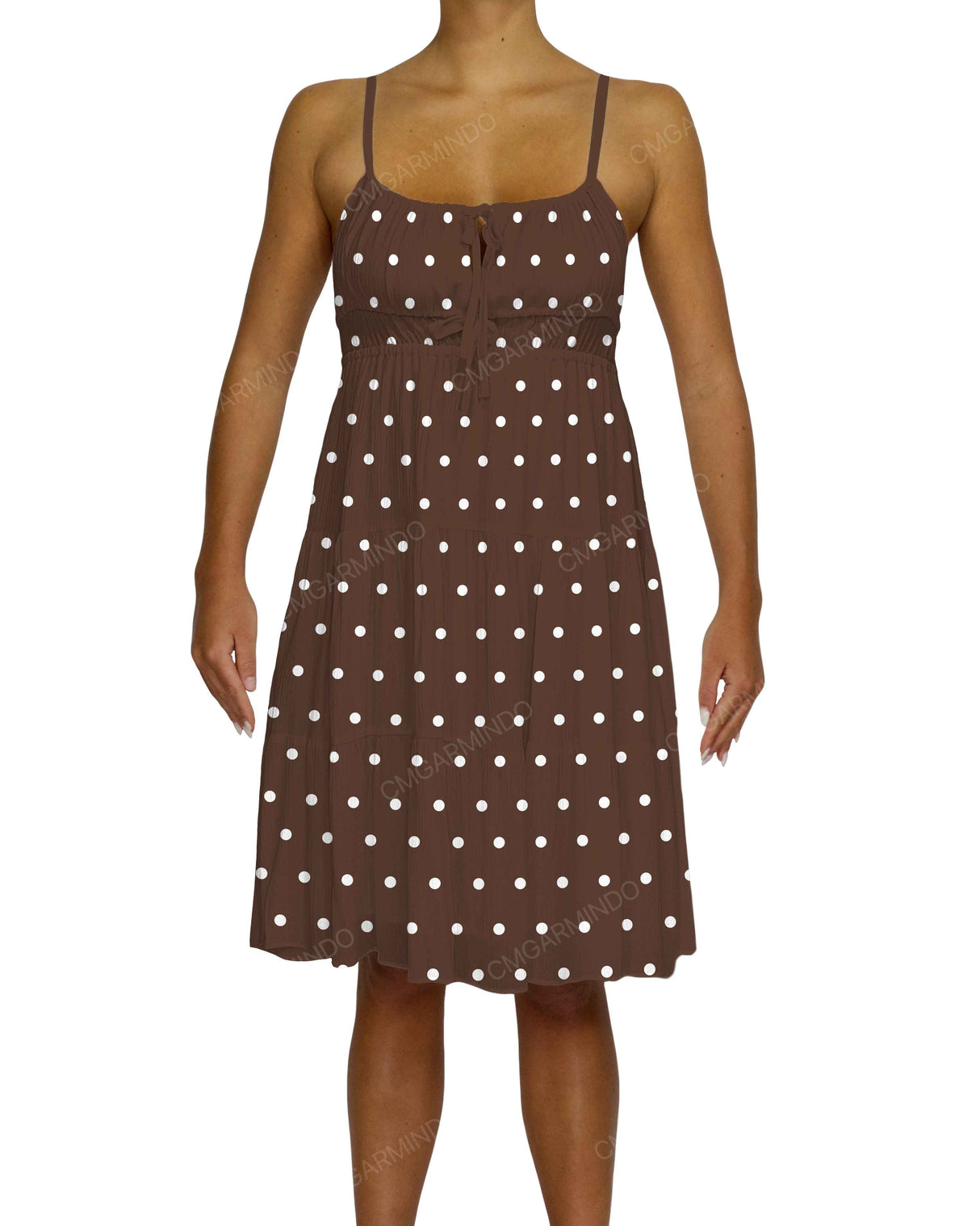 Shirred Waist Tiered Mini Dress