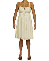 Shirred Waist Tiered Mini Dress