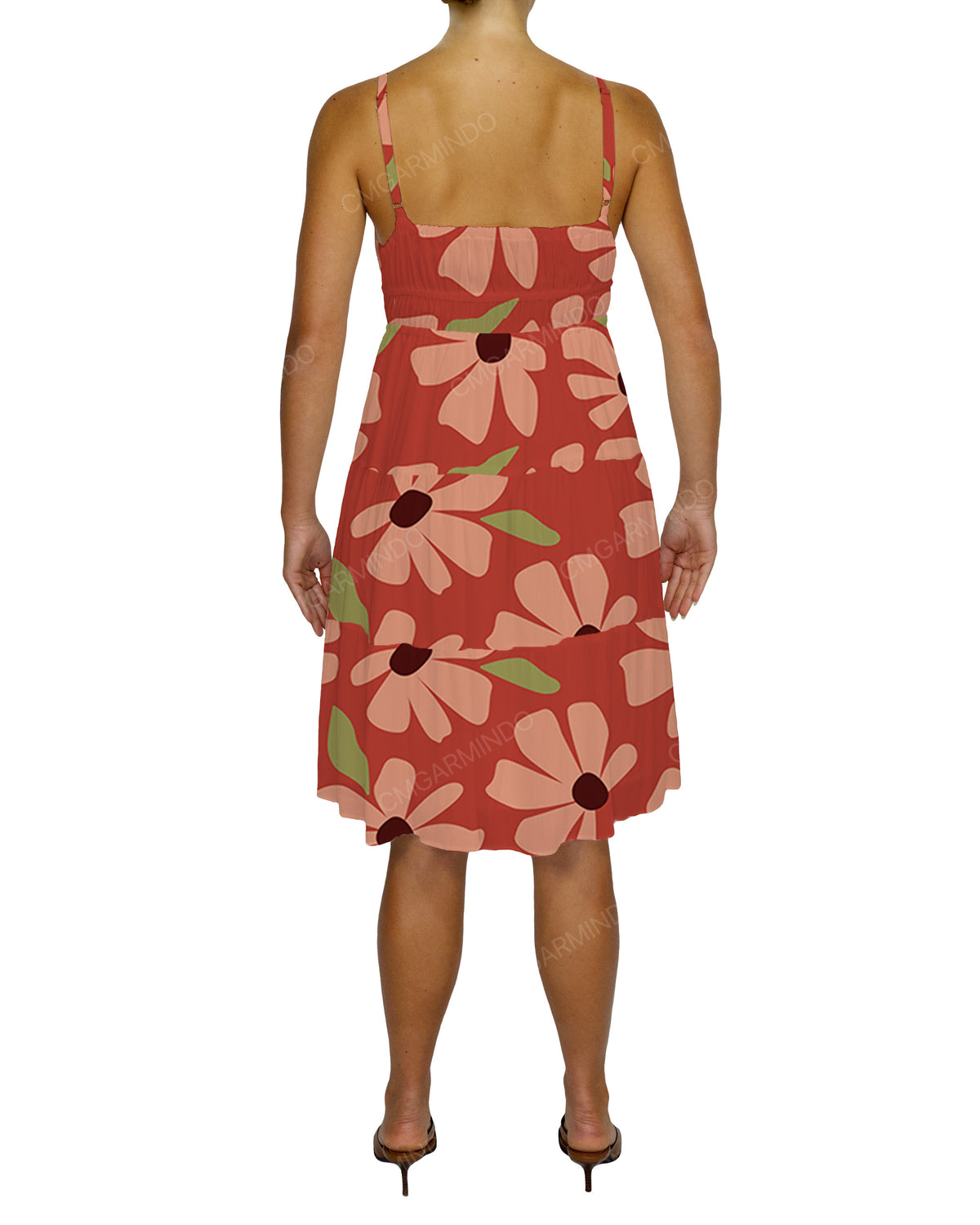 Shirred Waist Tiered Mini Dress