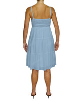 Shirred Waist Tiered Mini Dress
