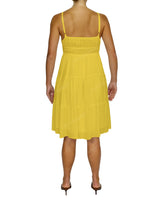 Shirred Waist Tiered Mini Dress